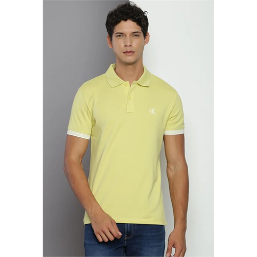 Calvin Klein Men's Yellow Logo Polo