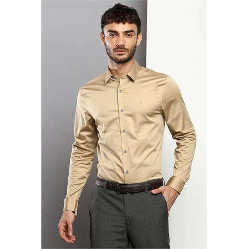 Calvin Klein Men's Yellow Satin Shirt