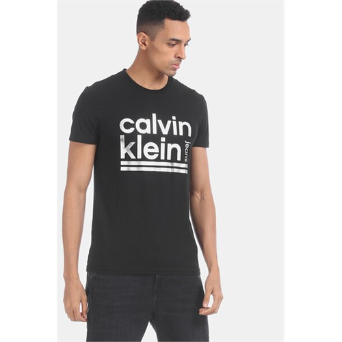 Calvin Klein Solid Color Logo Men's T-Shirt