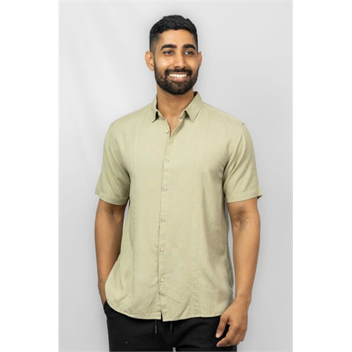 Coco Green Cotton Mens Casual Shirt