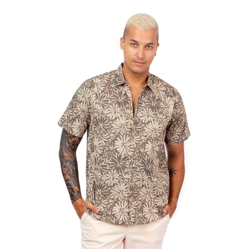 Cotton Collection brown Print Shirt By Coco