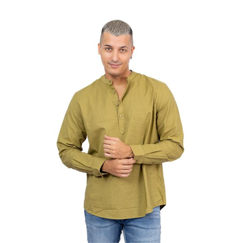 Cotton Collection Khaki Green Shirt By Coco