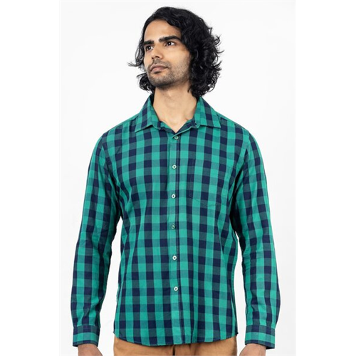 Cotton Collection long Sleeve check Shirt by COCO