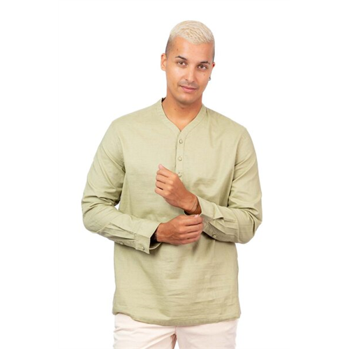 Cotton Collection Pistaccio Green Shirt By Coco