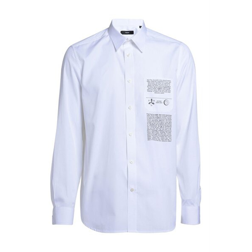 Diesel Solid Color Men's Long Sleeves Shirt