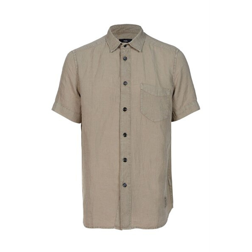 Diesel Solid Color Men's Short Sleeves Shirt