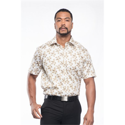 Fellini Beige Color Floral Shirt