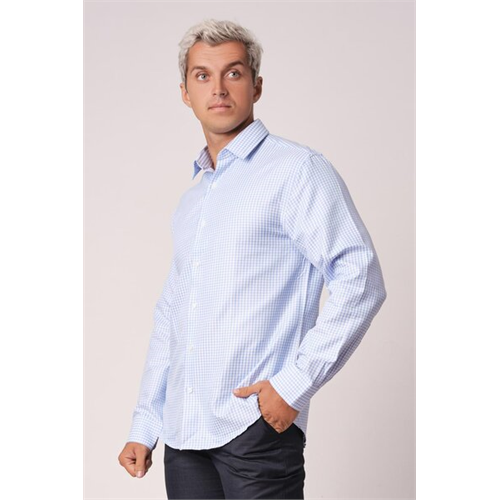 Fellini Checked Long Sleeve Slim Fit Shirt