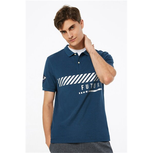 Giordano Blue Mens Dear Future Polo