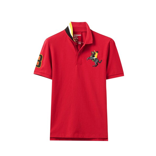 Giordano Red Mens Napoleon Polo