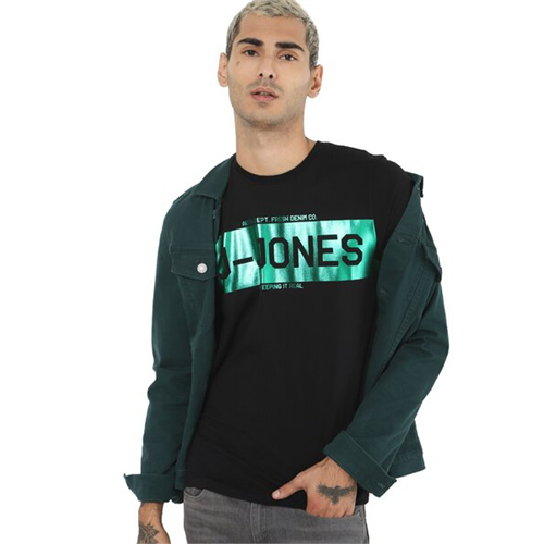 Jack & Jones Solid Color Graphic Printed T-Shirt