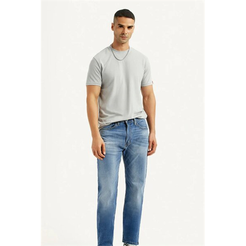 Levi's Men's 505 Blue Straight Fit Mid Rise Jean