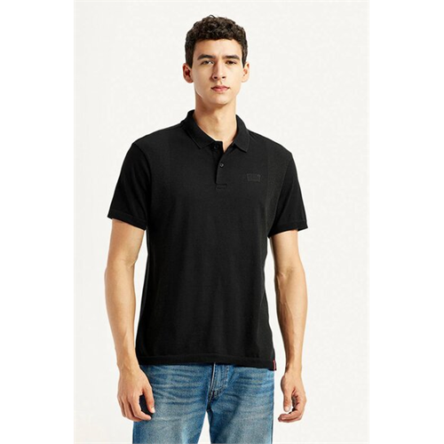 Levi's Men's Brand Logo Black Slim Fit Polo
