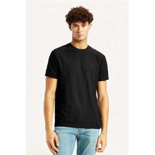 Levi's Men's Redloop Solid Black Slim Fit T-shirt