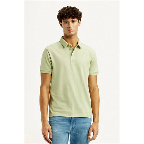 Levi's Men's Redloop Solid Light Green Slim Fit Polo