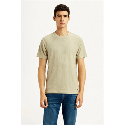 Levi's Men's Solid Beige Slim Fit T-shirt