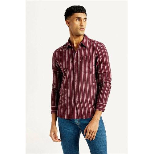 Levi's Men's Striped Slim Fit Linen Shirt