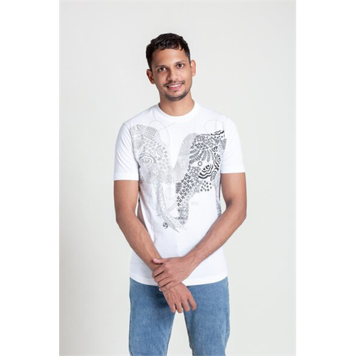 Luv SL Solid Color Elephant Lover Printed Men's T-Shirt