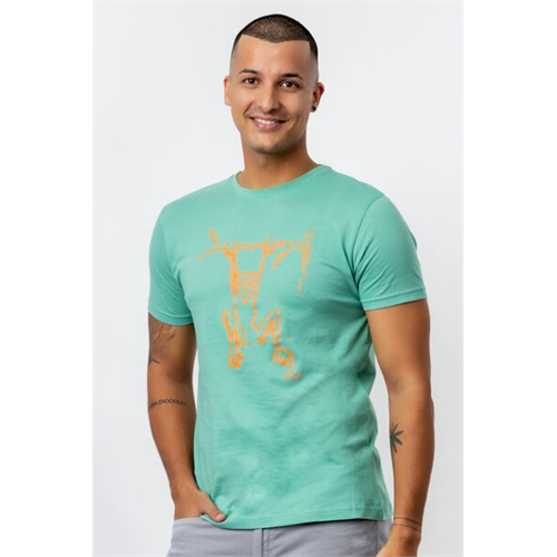 Luv SL Solid Color Monkey Printed Men's T-Shirt