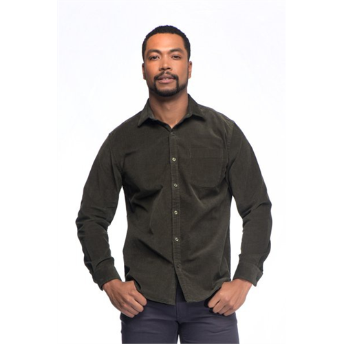 Odel Dark Green Corduroy Long Sleeves Shirt