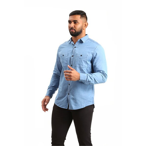 Odel Light Blue Denim Long Sleeves Shirt