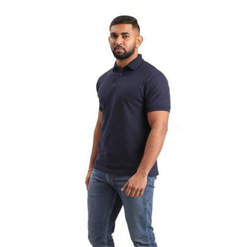 Odel Navy Blue Regular Fit Pique Polo