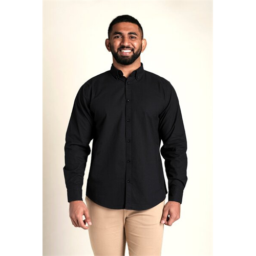 Odel Oxford Solid Color Long Sleeve Regular Fit Shirt