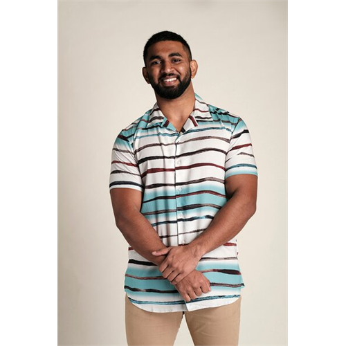 Odel Rayon Printed Short Sleeve Slim Fit Shirt