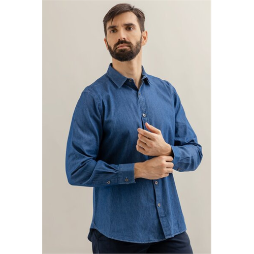 Odel Regular Fit Long Sleeve Denim Shirt