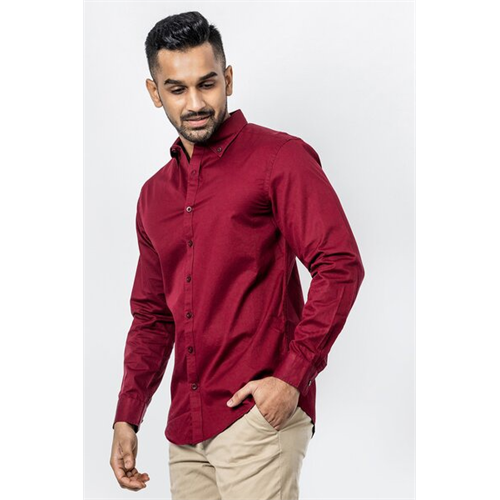 Odel Solid Color Casual Long Sleeves Regular Fit Shirt