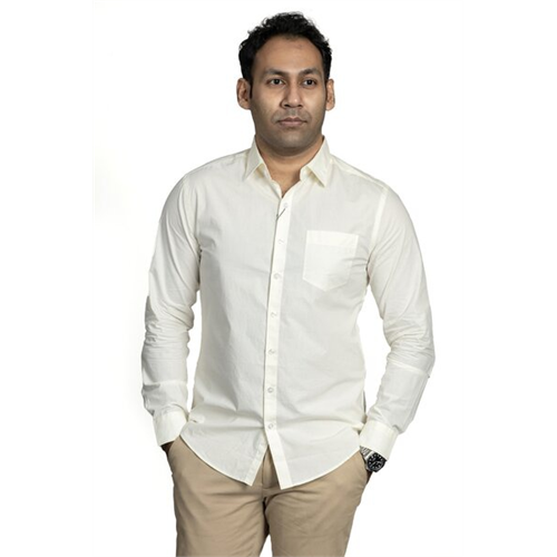 Odel Solid Color Cotton Long Sleeve Slim Fit Shirt