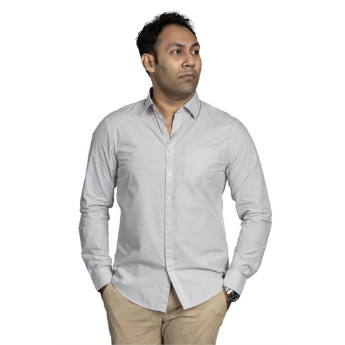 Odel Solid Color Cotton Long Sleeve Slim Fit Shirt