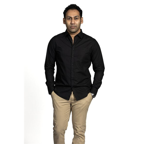 Odel Solid Color Cotton Long Sleeve Slim Fit Shirt