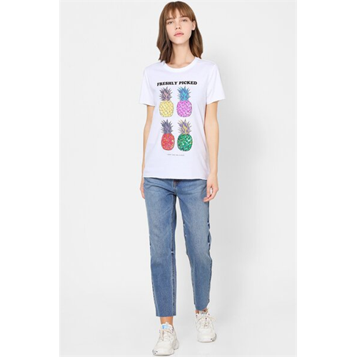 Only Printed Round Neck Casualwear T-Shirt