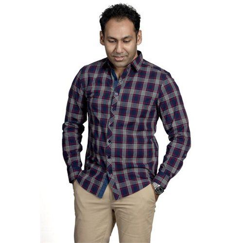 Premium Checked Slim Fit Long Sleeve Cotton Shirt
