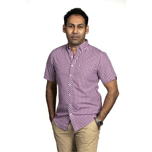 Premium Checked Slim Fit Short Sleeve Shirt