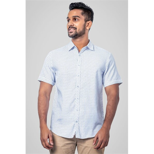 Premium Printed Cotton Slim Fit Short Sleeve Shirt