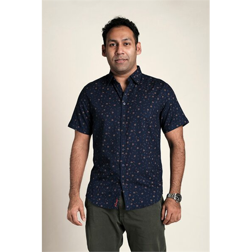 Premium Printed Slim Fit Short Sleeve Shirt