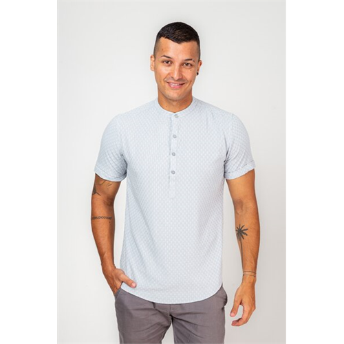 Premium Short Sleeve Chinese Collar Shirt