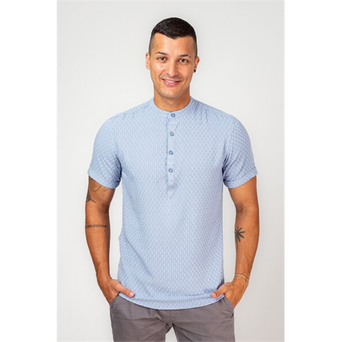 Premium Short Sleeve Chinese Collar Shirt