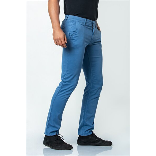 Premium Solid Colour Slim-fit Casual Chinos In Brushed Cotton