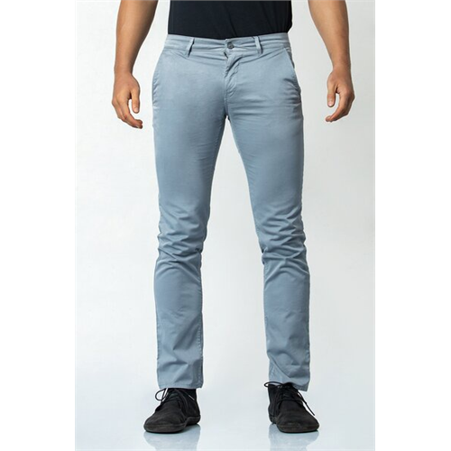 Premium Solid Colour Slim-fit Casual Chinos In Brushed Cotton
