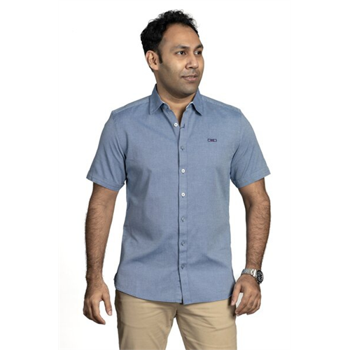 Premium Solid Colour Slim Fit Short Sleeve Oxford Shirt