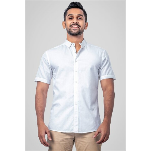 Premium Solid Cotton Slim Fit Short Sleeve Shirt