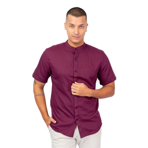 Premium Solid Linen Short Sleeve Shirt