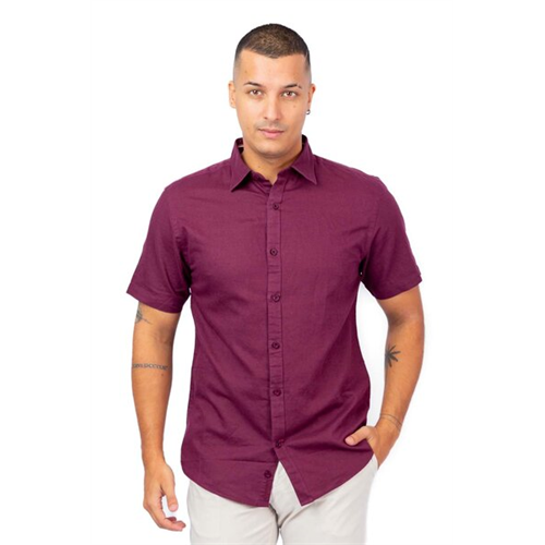 Premium Solid Linen Short Sleeve Shirt