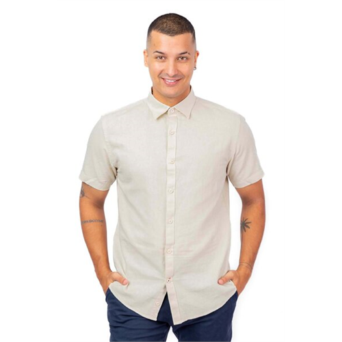 Premium Solid Linen Short Sleeve Shirt