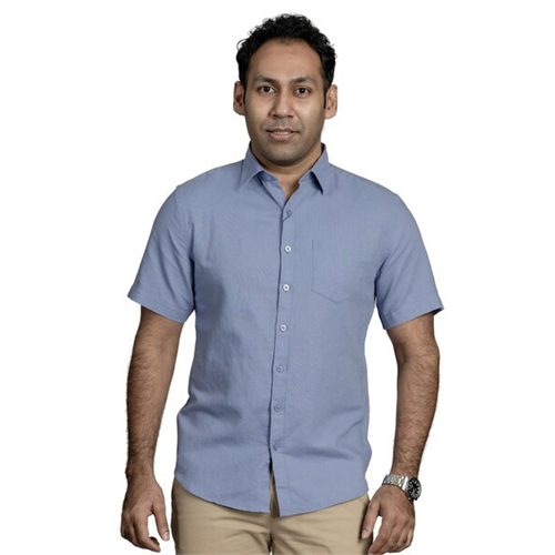 Premium Solid Linen Slim Fit Short Sleeve Shirt