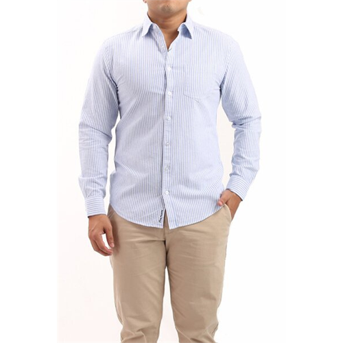 Premium Stripe Long Sleeve Oxford Shirt