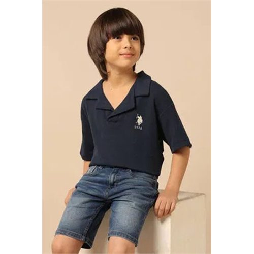 Us Polo Boys Textured Boxy Fit Polo Shirt